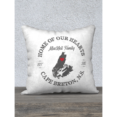 Personalized - Home of our Hearts Pillow